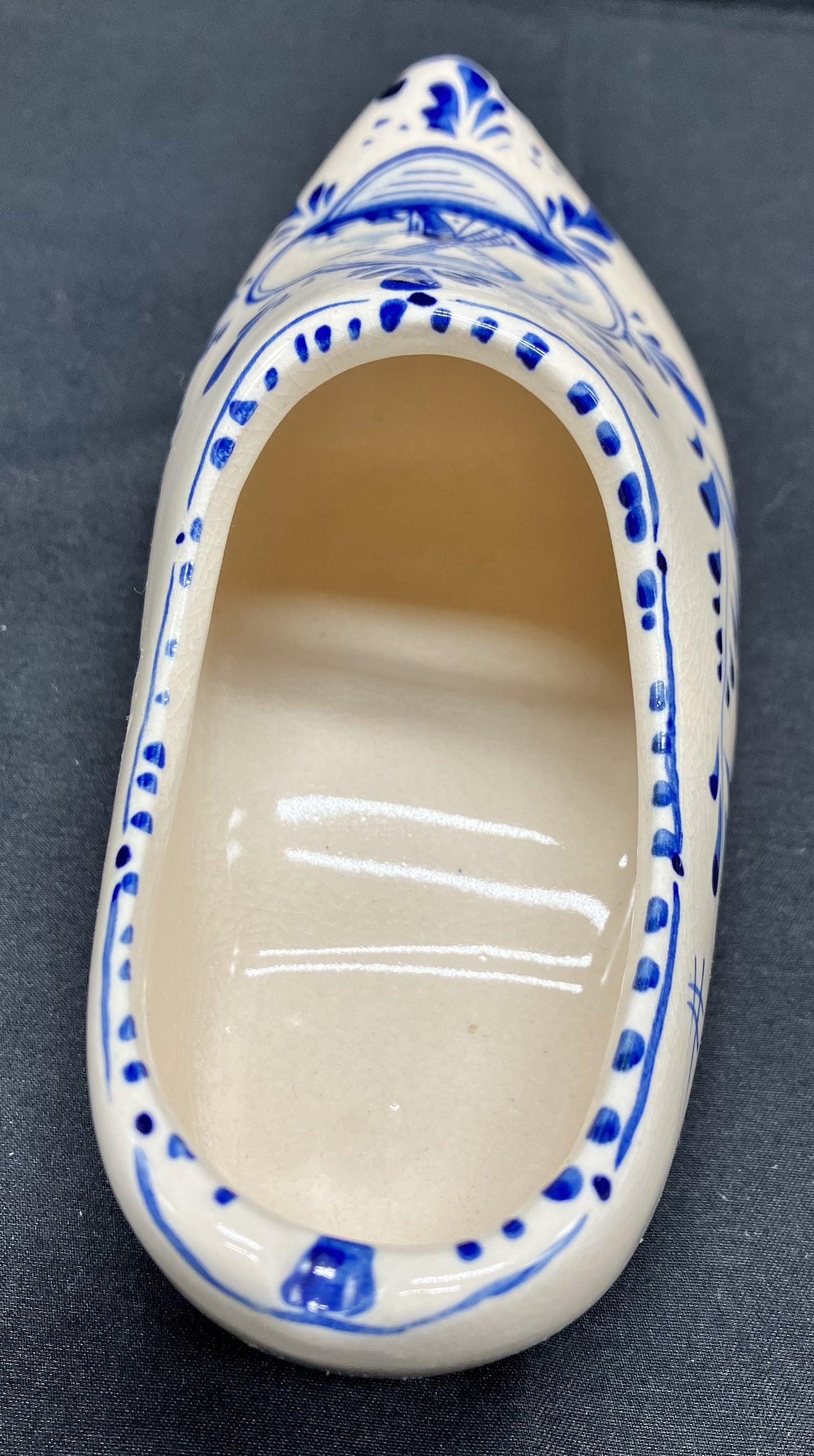 Dutch Holland Delft Blue Porcelain Shoe Windmill Hand painted