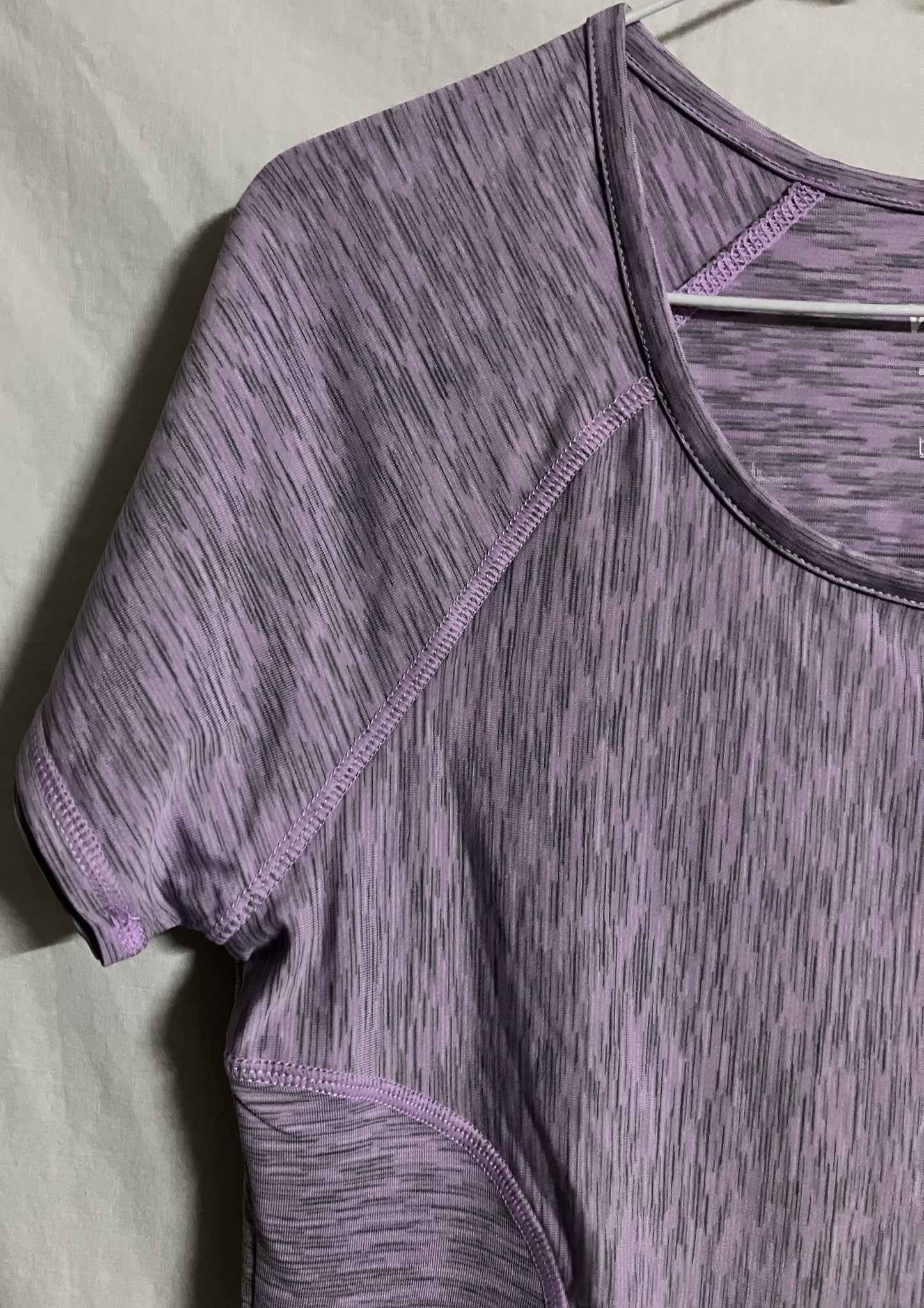 Women's Activewear Shirt, Velocity, Purple and Gray, Sz Medium