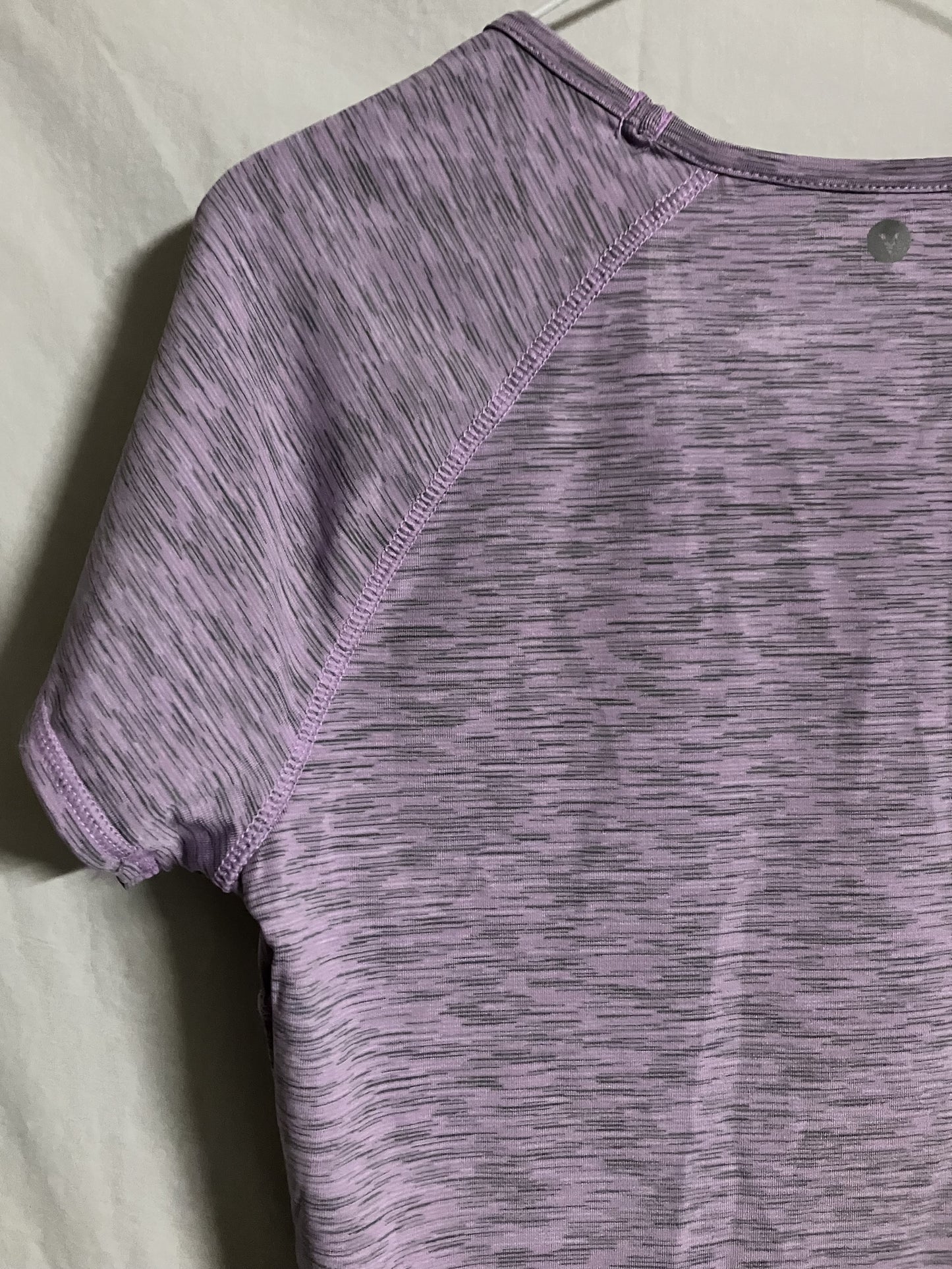 Women's Activewear Shirt, Velocity, Purple and Gray, Sz Medium
