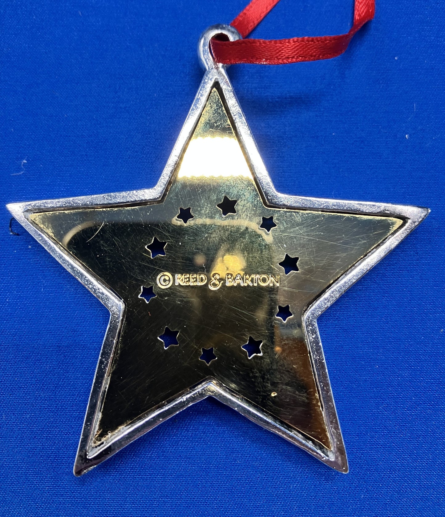2000 Filigree Star Christmas Ornament by Reed & Barton Gold Color