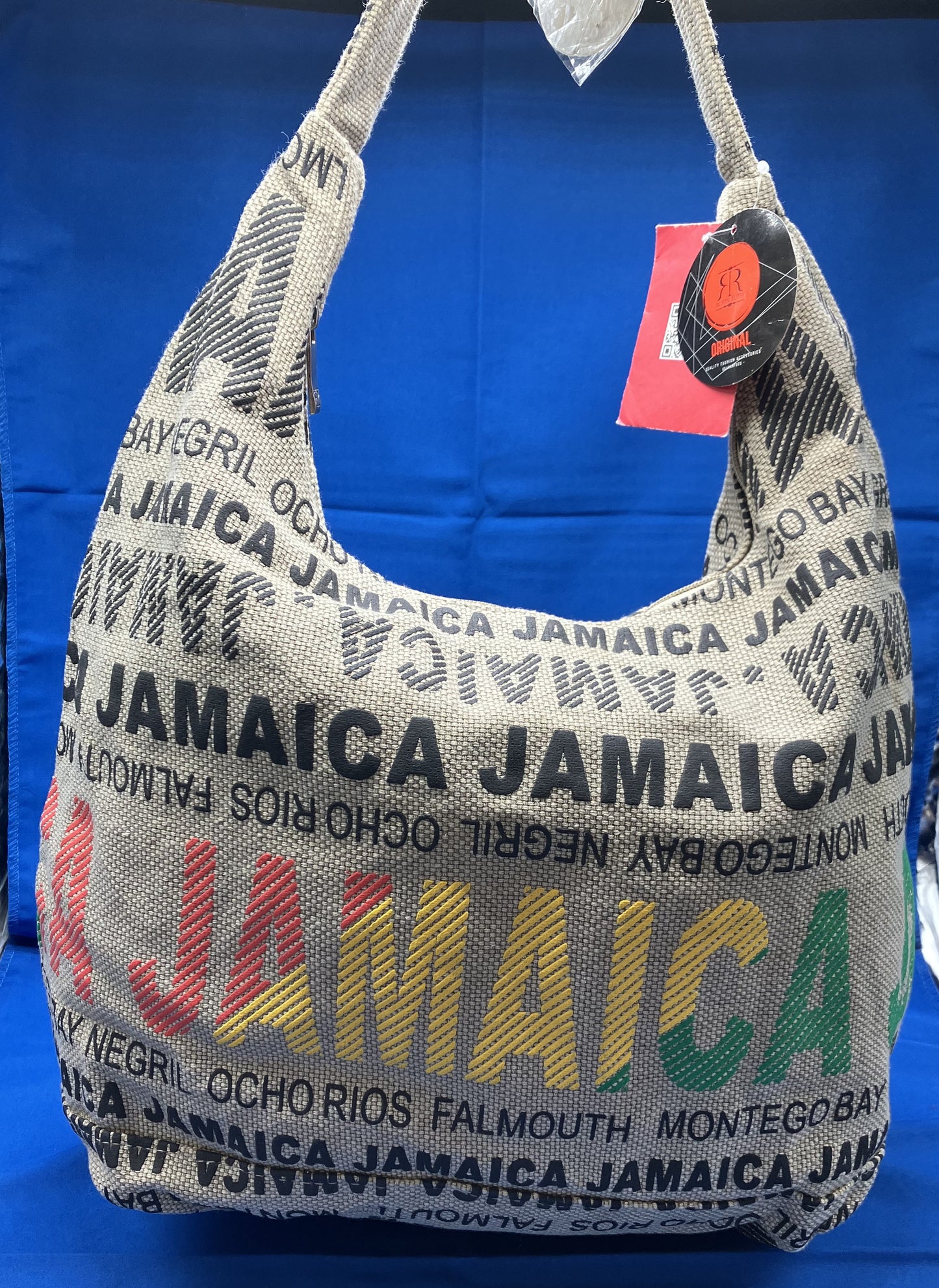 Robin Ruth Jamaica Canvas Hobo Tote Bag w/zipper