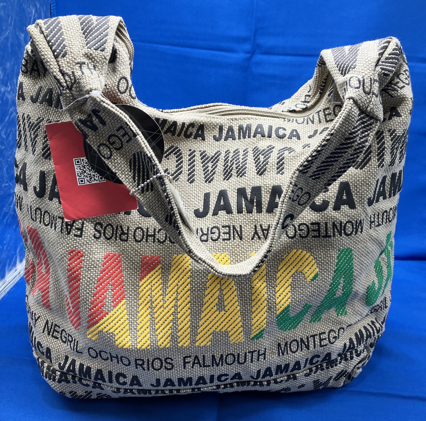 Robin Ruth Jamaica Canvas Hobo Tote Bag w/zipper