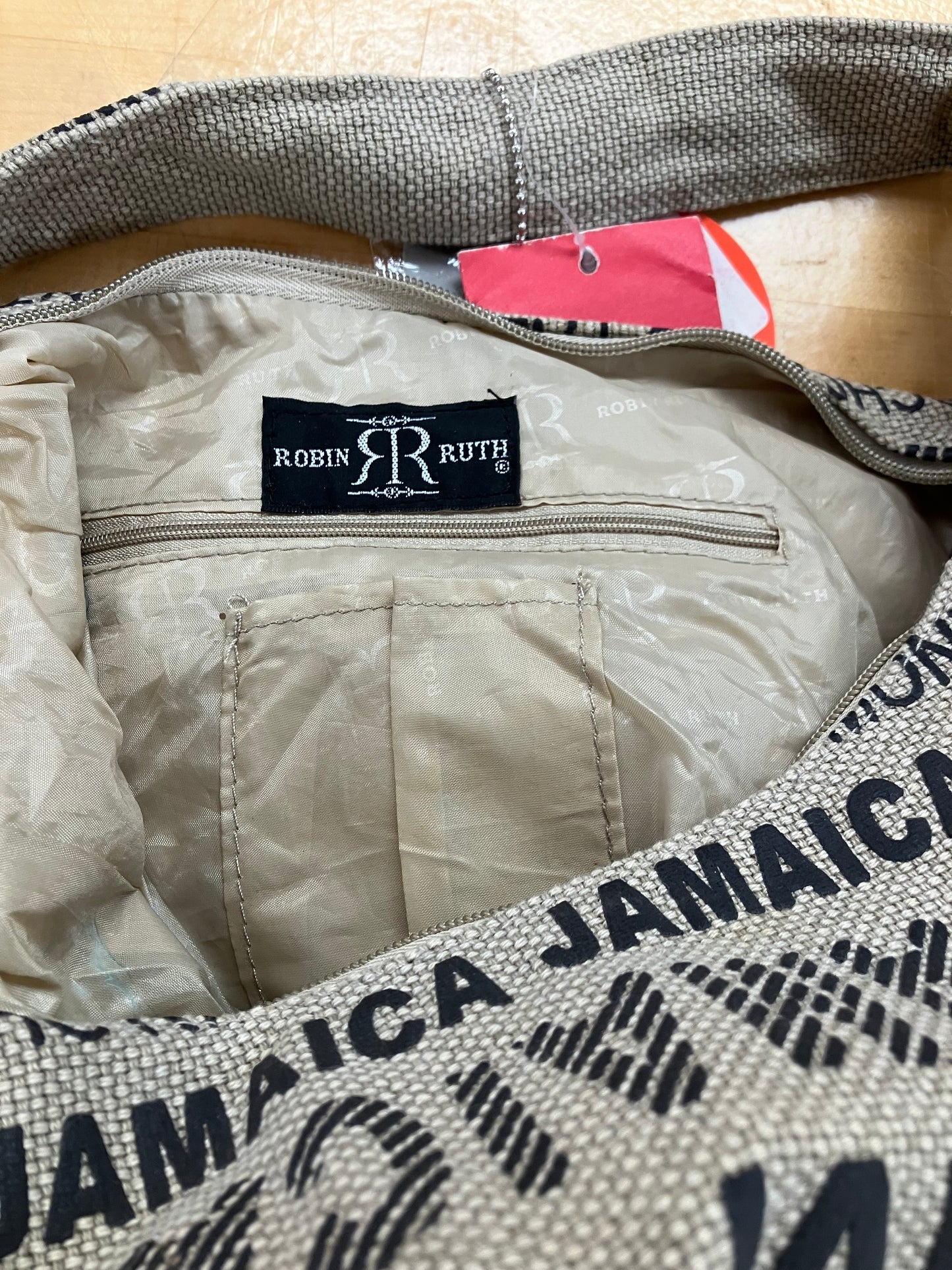 Robin Ruth Jamaica Canvas Hobo Tote Bag w/zipper