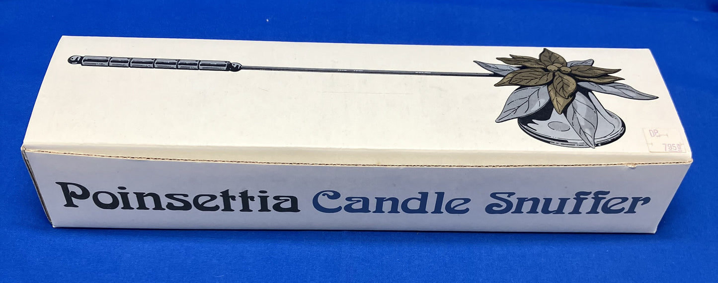 Poinsettia Candle Snuffer Vintage Dept 56 Gold & Silver