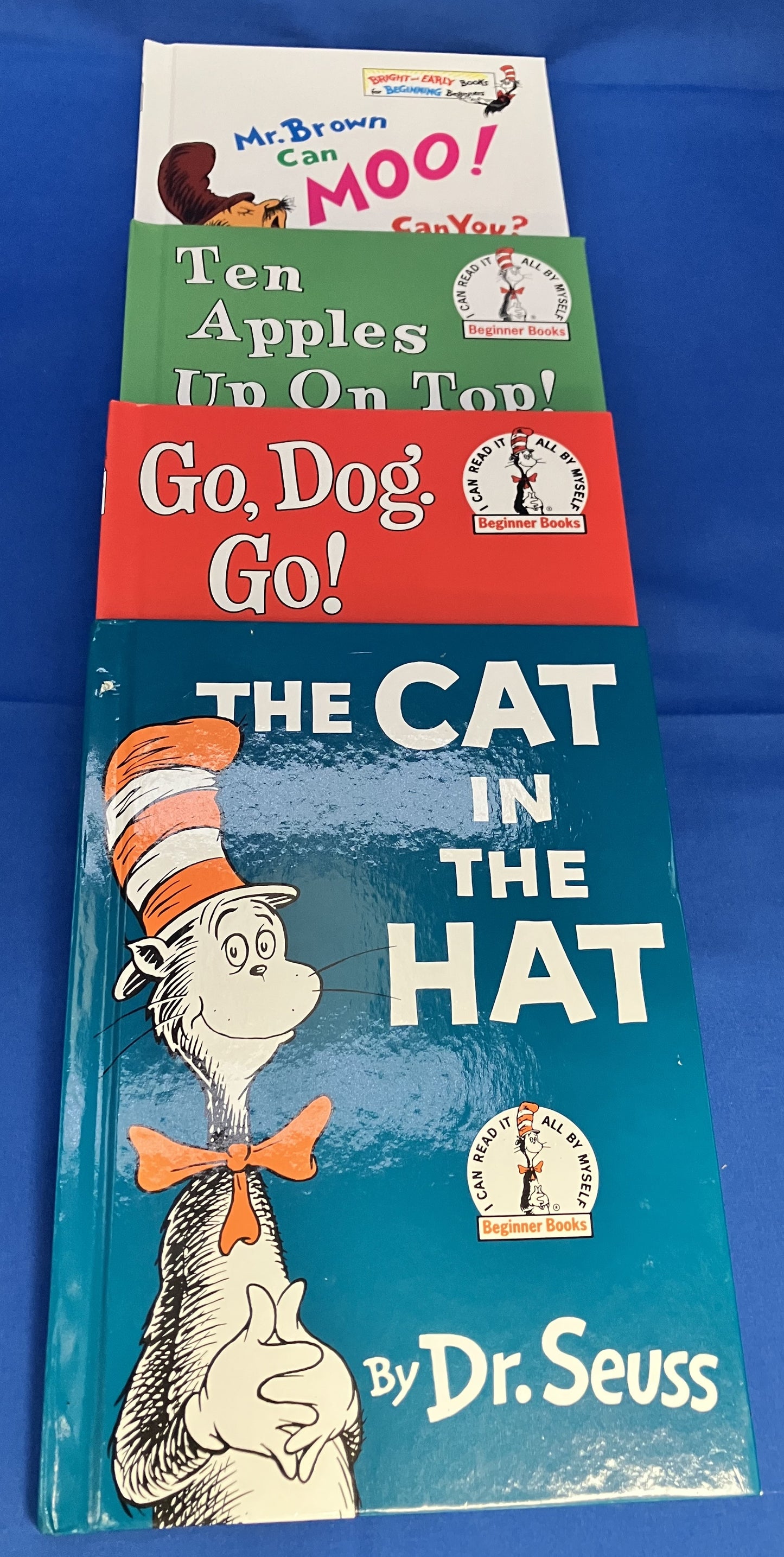 Set of 4 Beginner Books by Dr. Seuss and PD Eastman Cat in The Hat