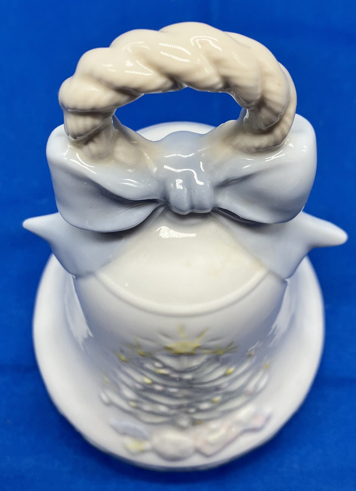 Beautiful Vintage Porcelain Christmas Tree Bell Music Box
