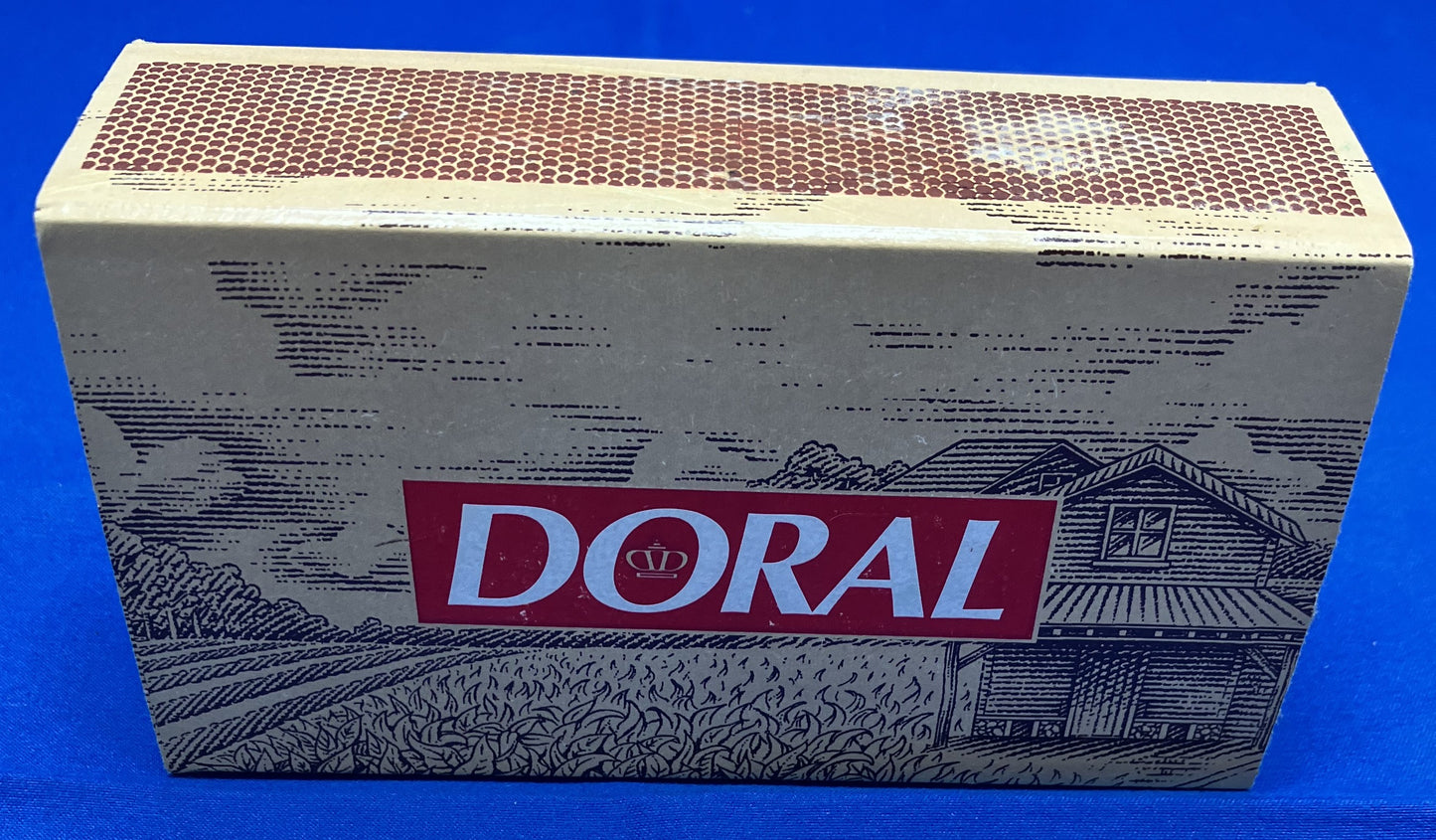 VINTAGE 1996 COLLECTIBLE DORAL CIGARETTE TIN WITH WOODEN MATCHES