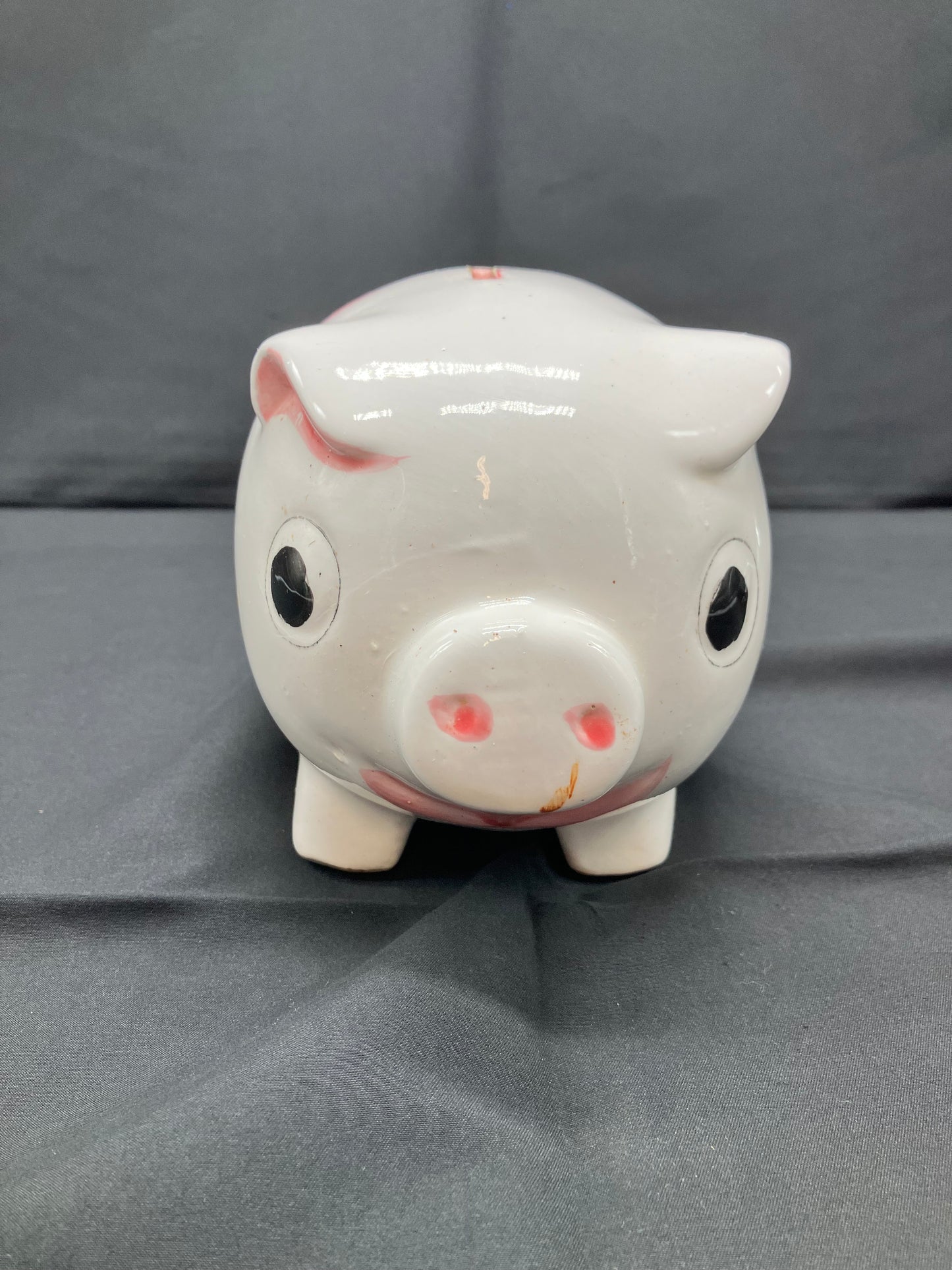 Vintage Floral Ceramic Piggy Bank