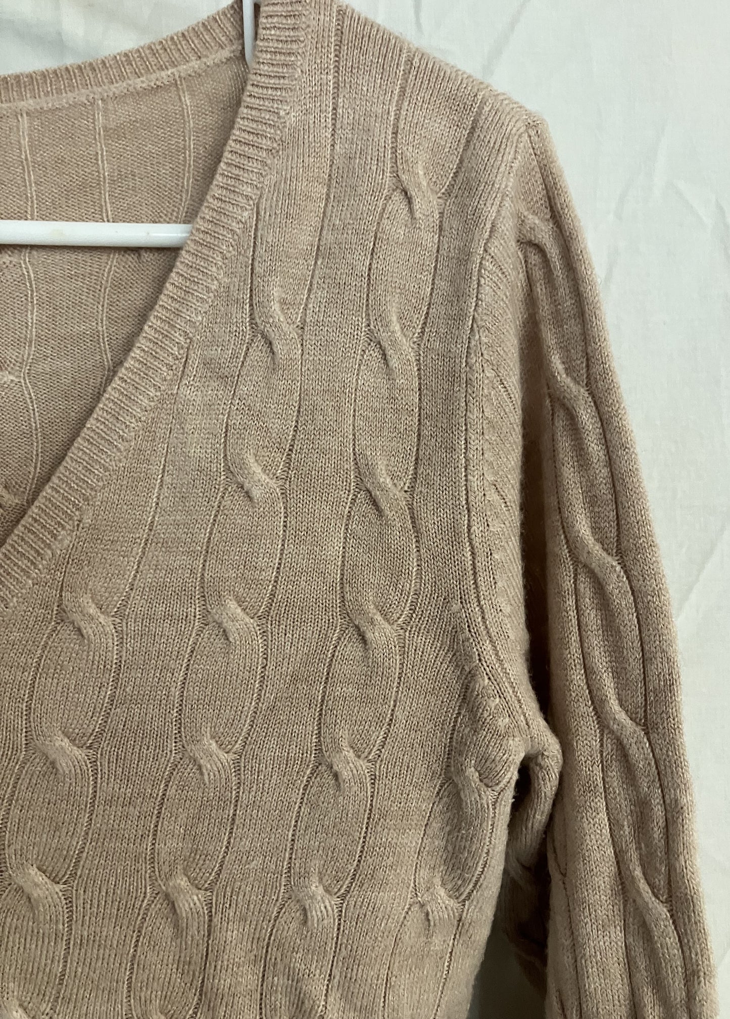 "New York and Co." Tan Knit Women's Sweater Medium