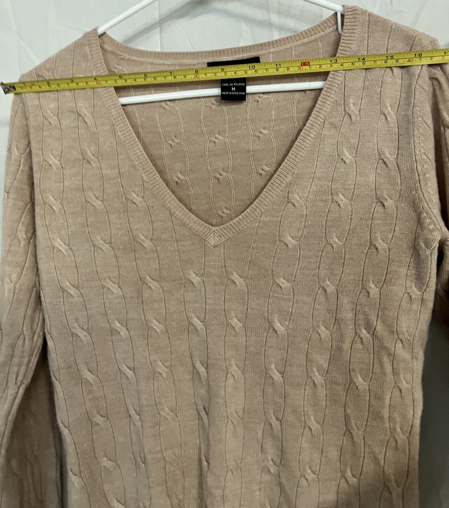 "New York and Co." Tan Knit Women's Sweater Medium