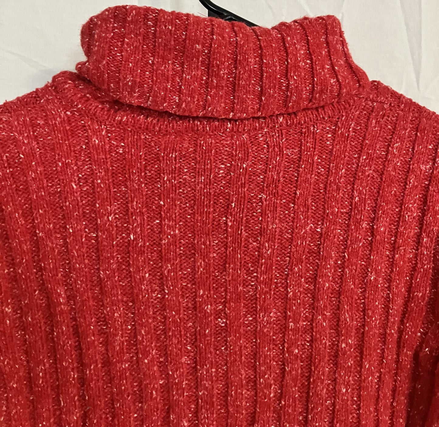 Mossimo Red Knit Turtleneck Sweater 40% Cotton, Small