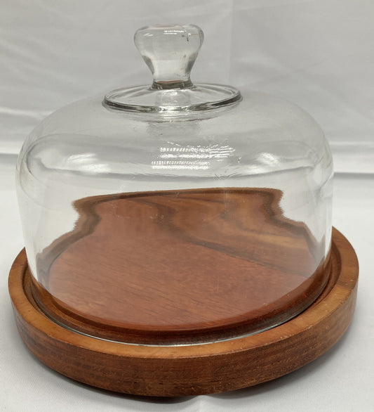 Vintage Cheese / Butter board, Circa 1960 Goodwood Board with Glass cover