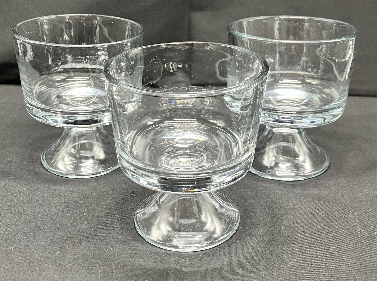 Individual Glass Trifle Bowls - Set of 3