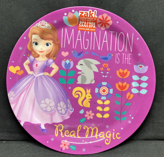 Disney / Zak Designs 8" Melamine Plate, Disney Jr., Sophia the First