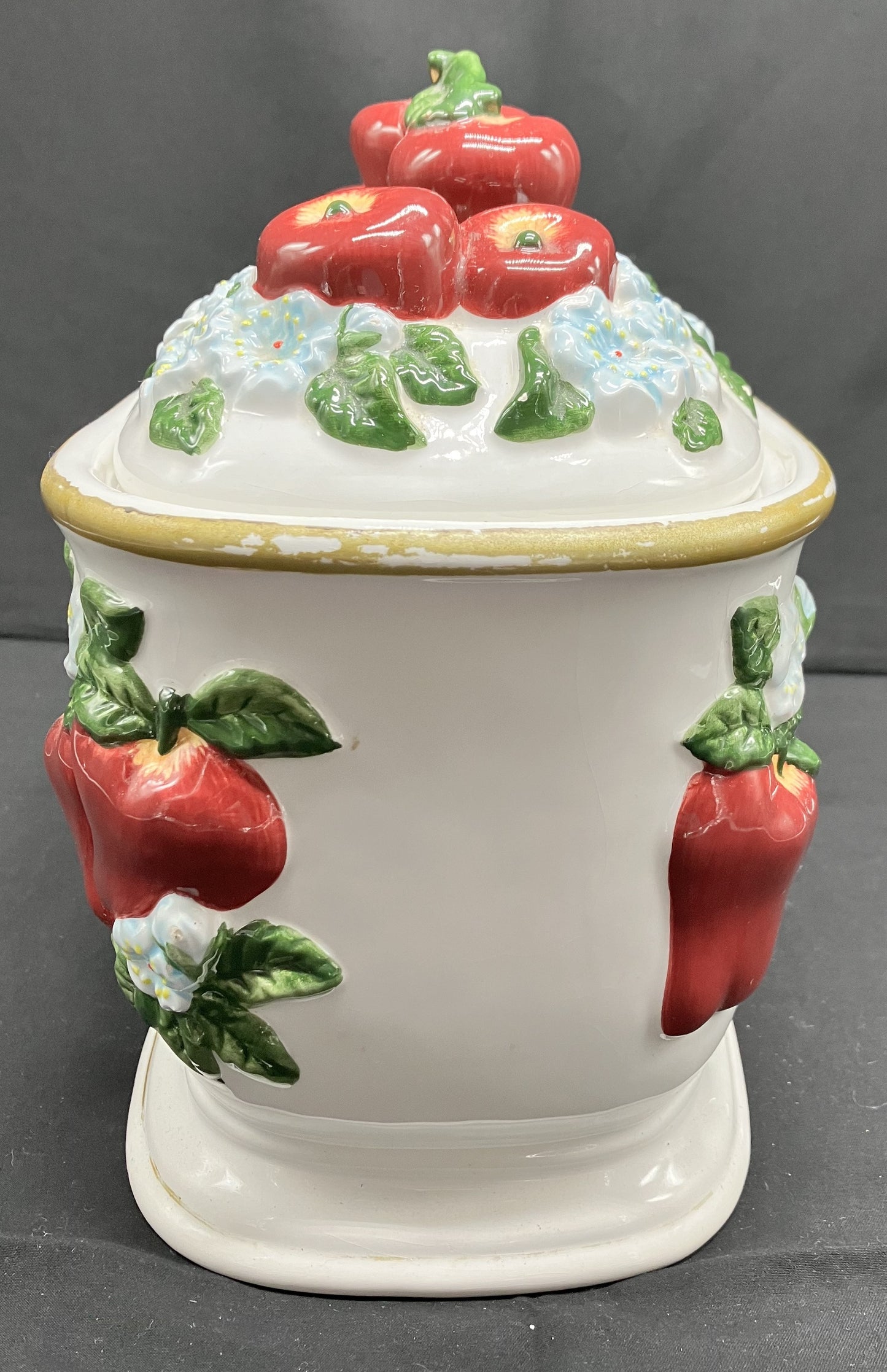 Cookie Jar by KK Merchandise Vintage Apples and Apple Blossoms