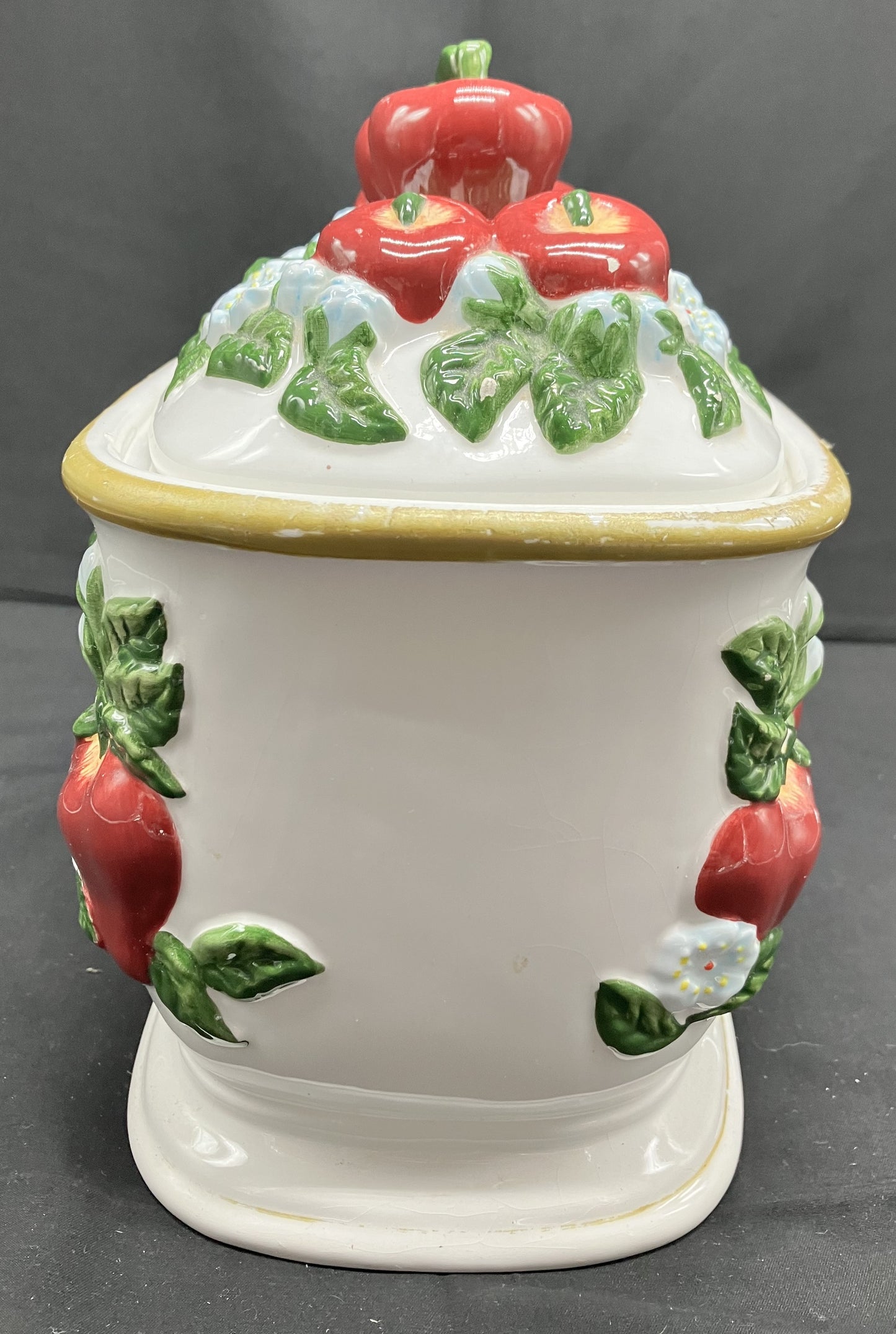 Cookie Jar by KK Merchandise Vintage Apples and Apple Blossoms