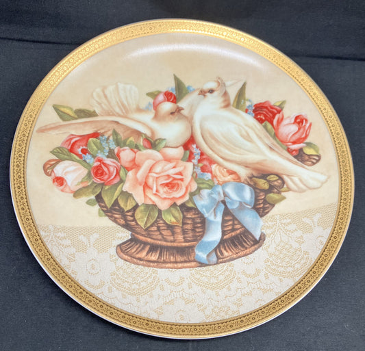 Romance in Bloom decorative plate by Gloria Vanderbilt