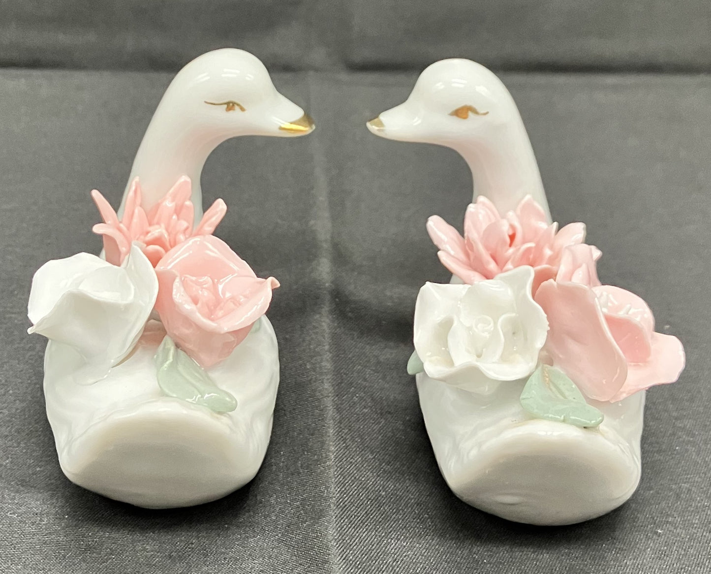 Pair of Vintage Porcelain Swans