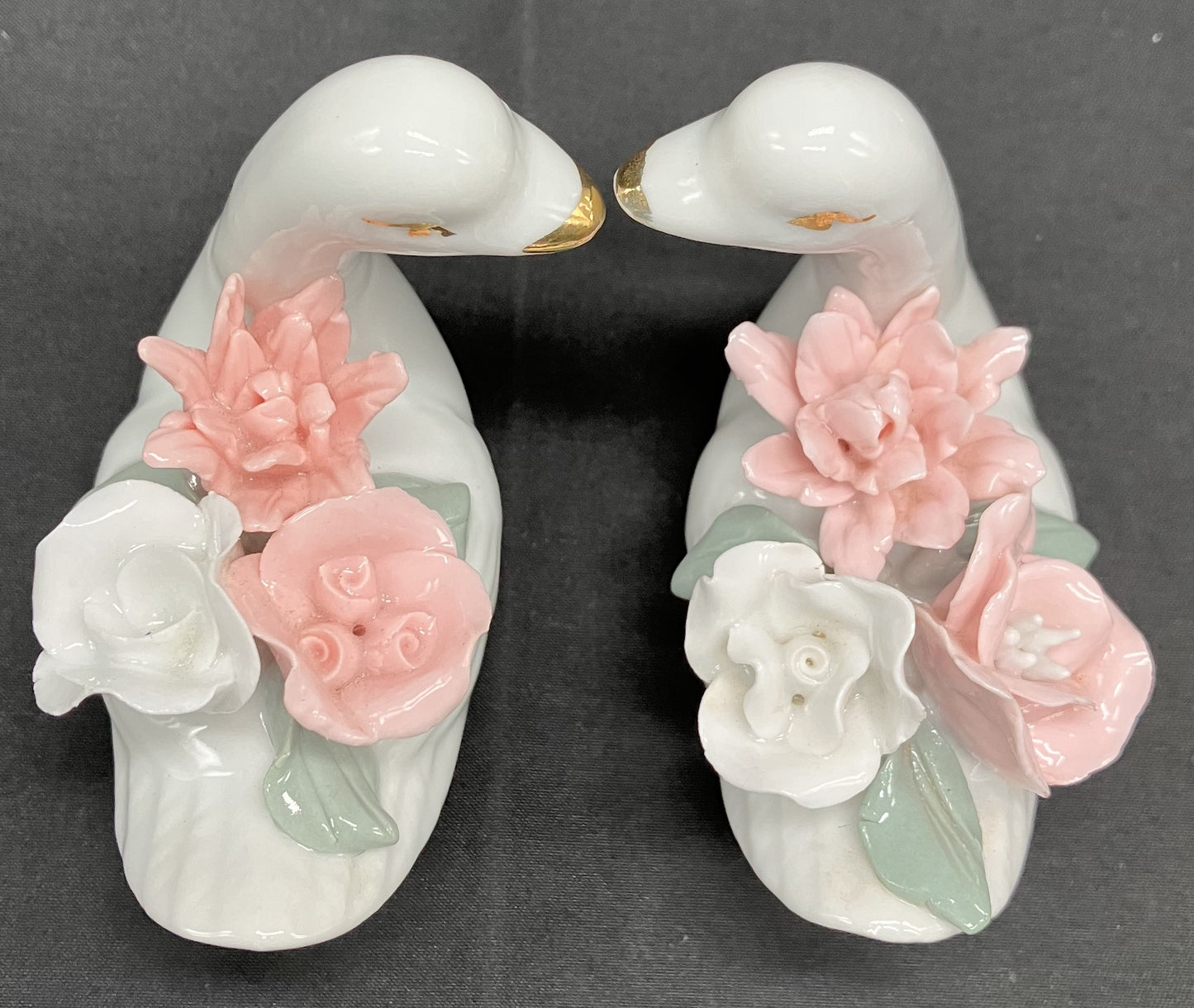 Pair of Vintage Porcelain Swans