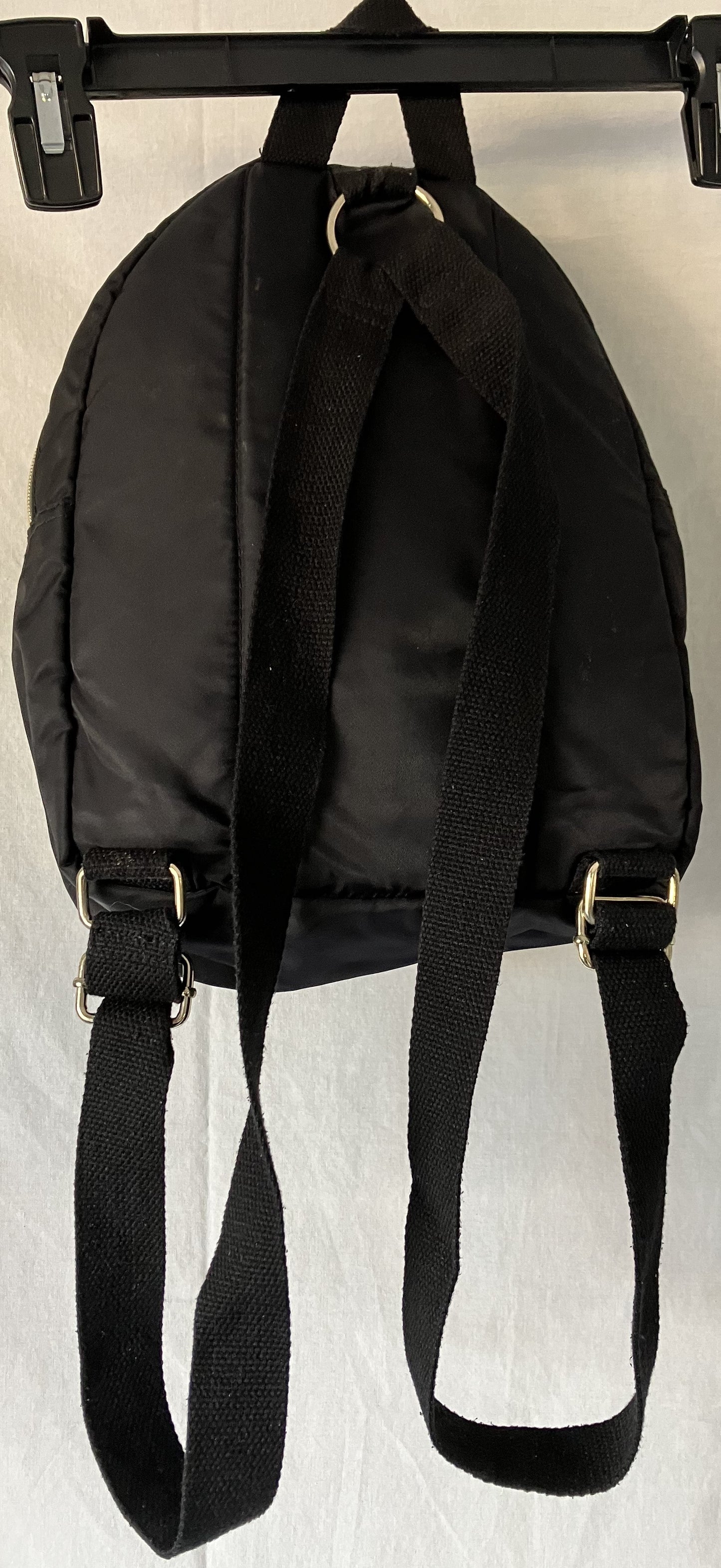 Black Furry Backpack / Bag