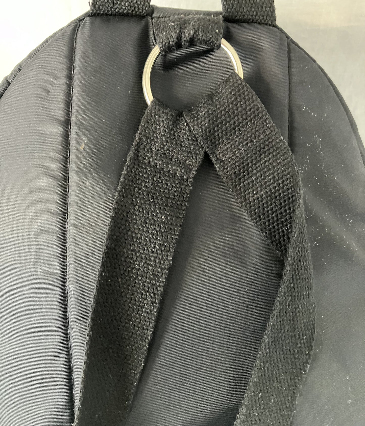 Black Furry Backpack / Bag