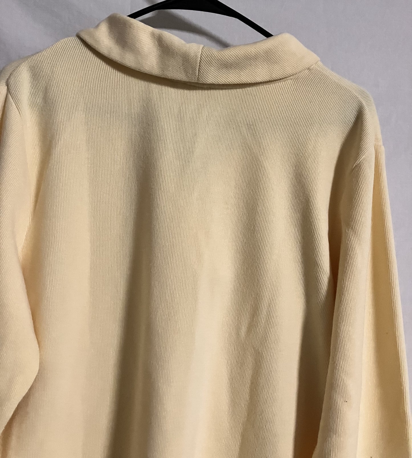 Croft & Barrow Knit Sweater / Blouse, Pale Yellow, XL