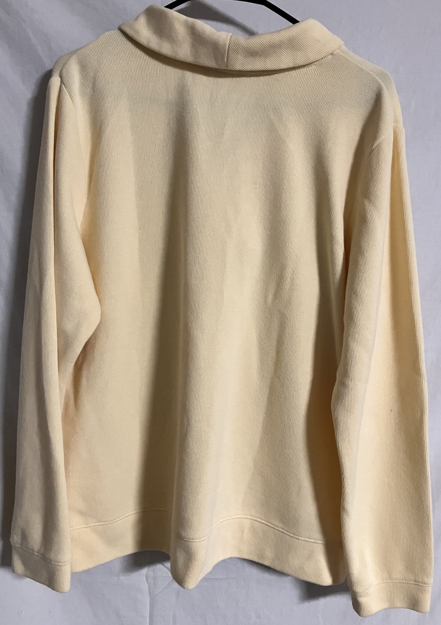 Croft & Barrow Knit Sweater / Blouse, Pale Yellow, XL