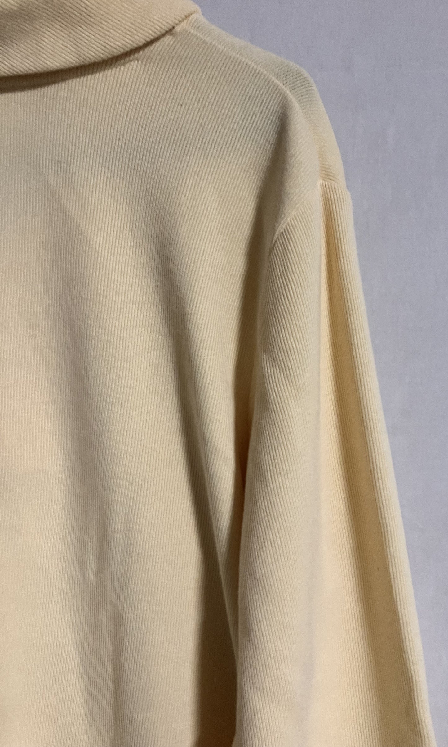 Croft & Barrow Knit Sweater / Blouse, Pale Yellow, XL