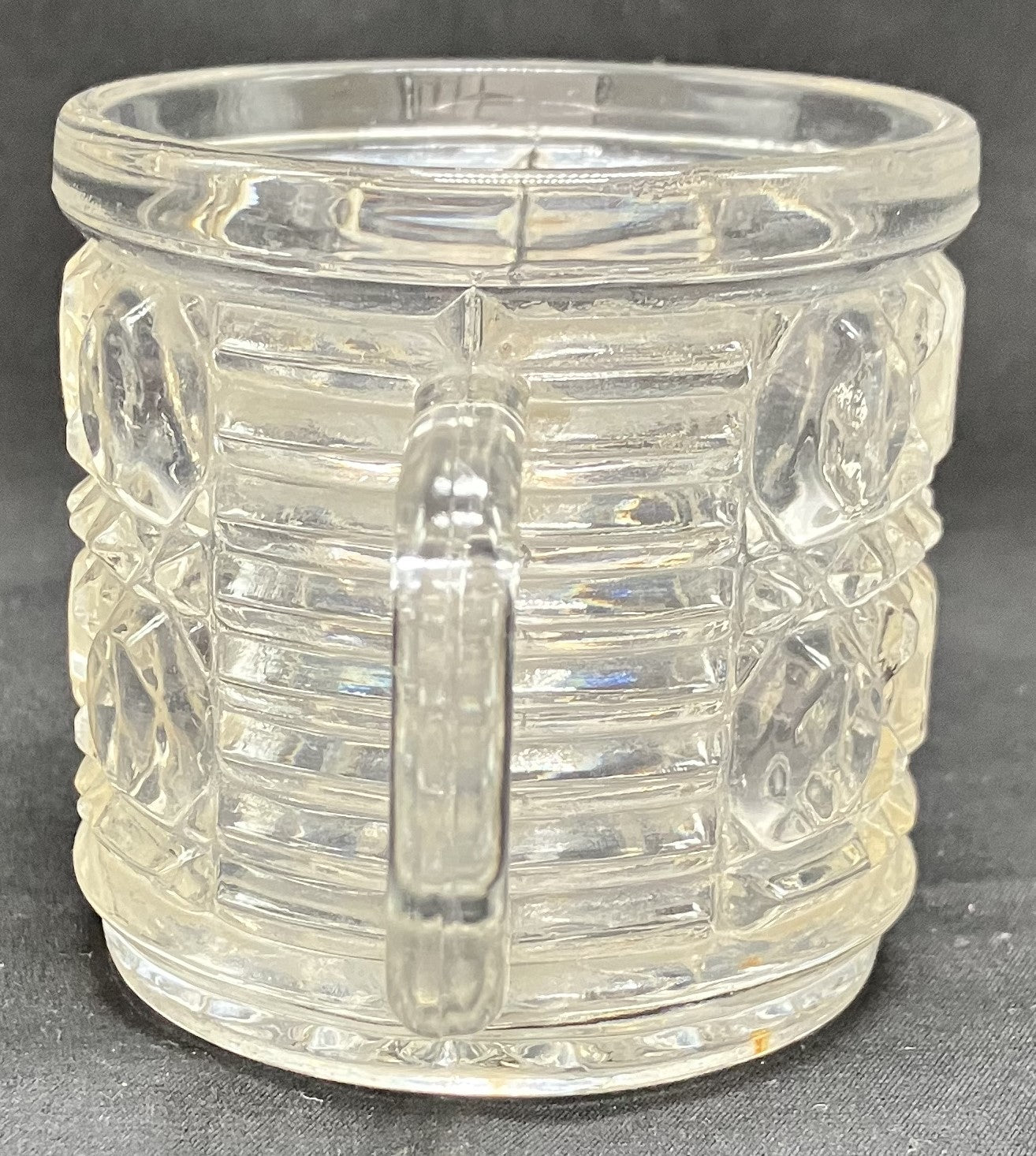 Windsor Cane and Button Pattern Federal Glass Punch Cup