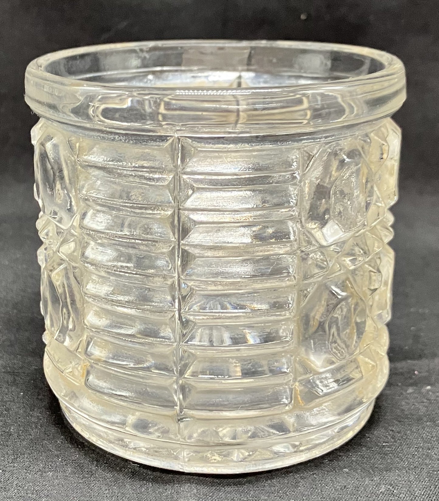 Windsor Cane and Button Pattern Federal Glass Punch Cup