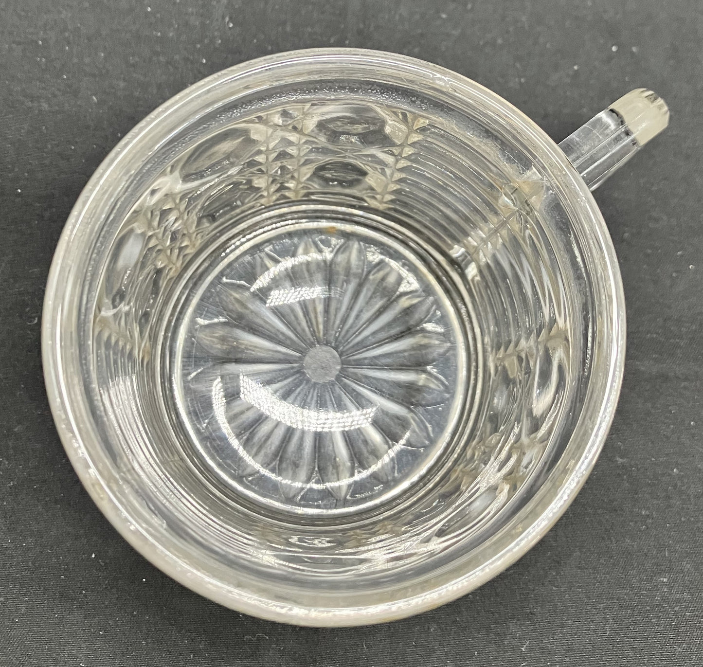 Windsor Cane and Button Pattern Federal Glass Punch Cup