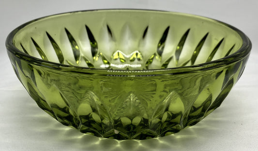 Indiana Glass Mount Vernon Green Salad Bowl, Vintage