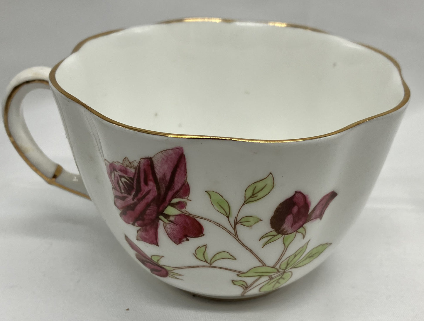 Antique "English Rose" Teacup and Saucer, Bone China.