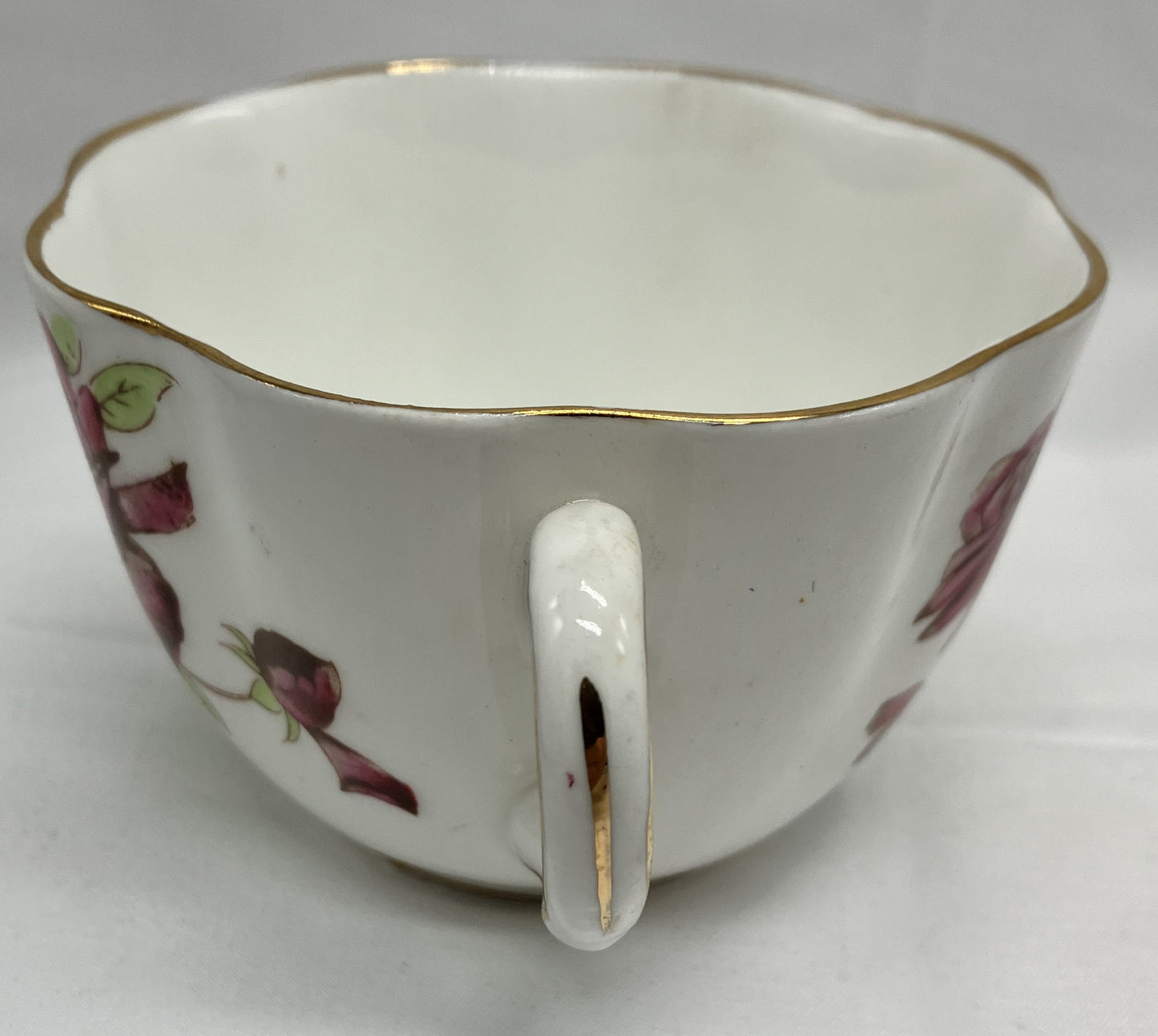 Antique "English Rose" Teacup and Saucer, Bone China.