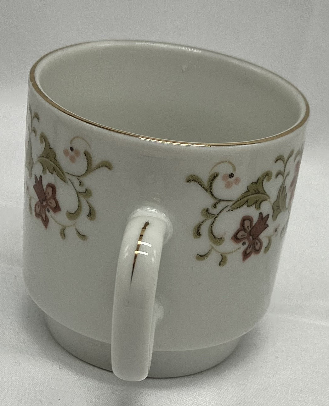 Antique "Snap Dragon" Demi Tasse / Teacup and Saucer, Fine Porcelain.