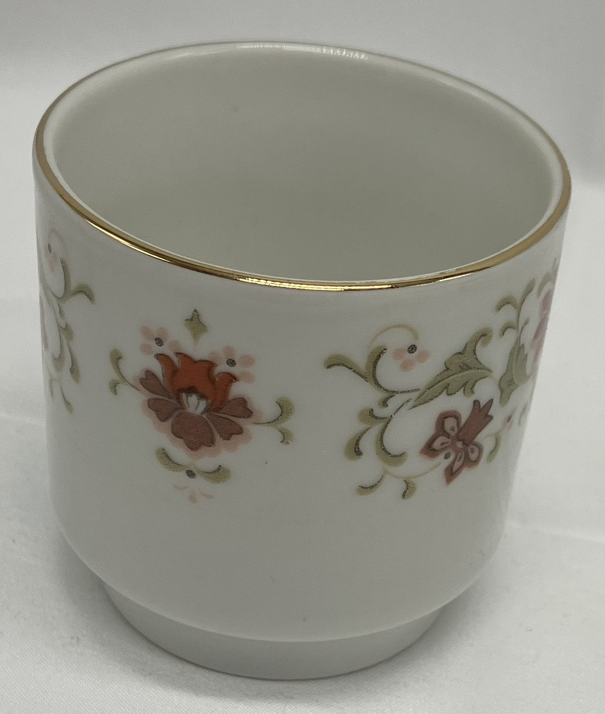 Antique "Snap Dragon" Demi Tasse / Teacup and Saucer, Fine Porcelain.