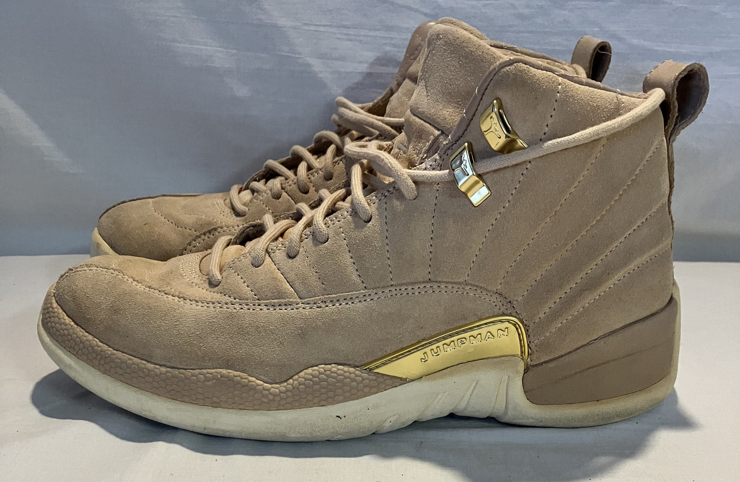 Air Jordan 12 Retro Womens size 9.5 Vachetta Tan/Metallic Gold