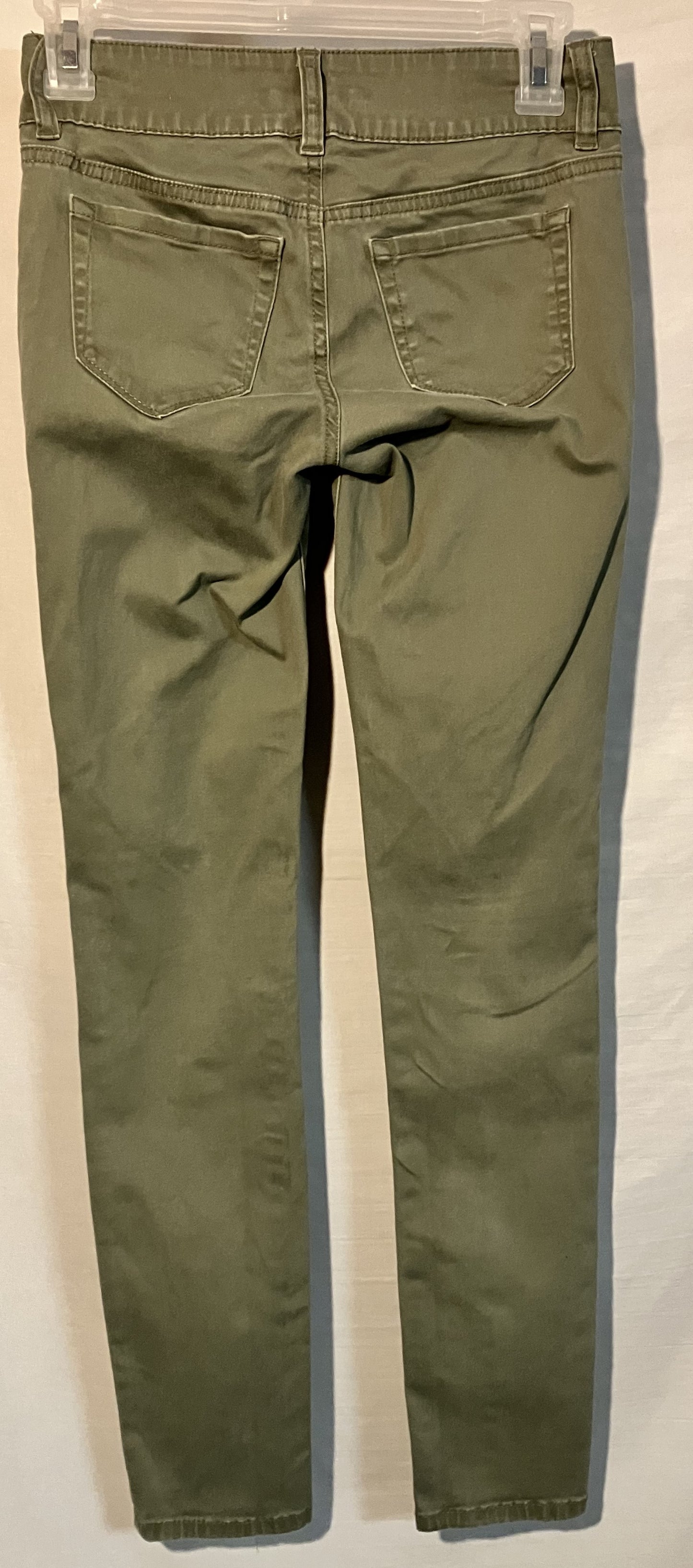 Refuge Olive Green Double Button Jeans, Sz 2