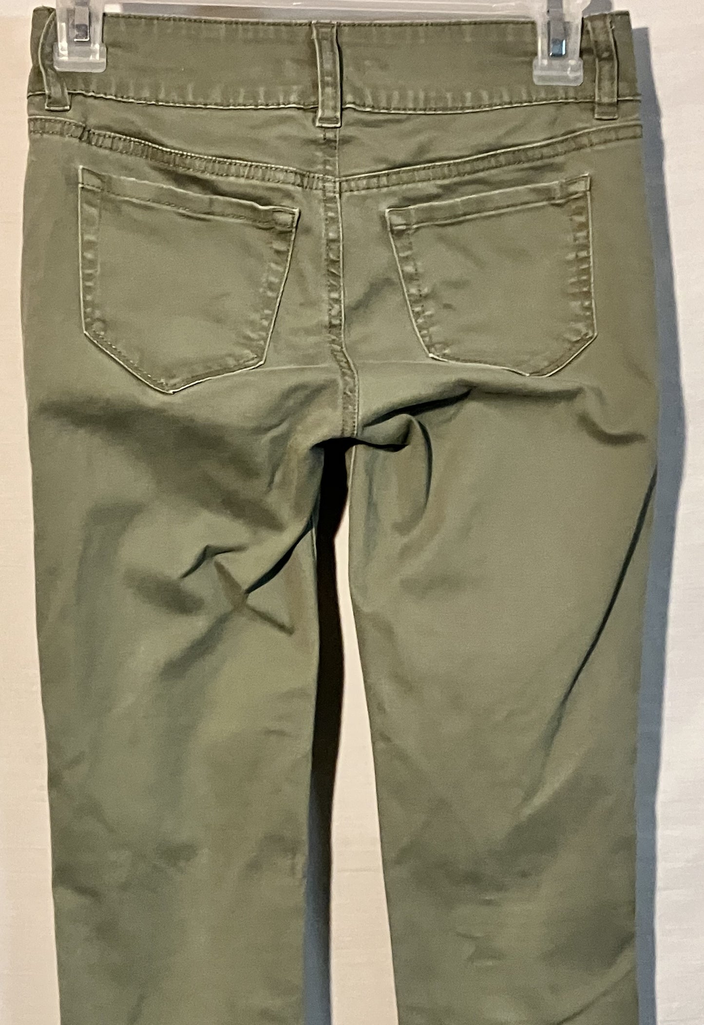 Refuge Olive Green Double Button Jeans, Sz 2