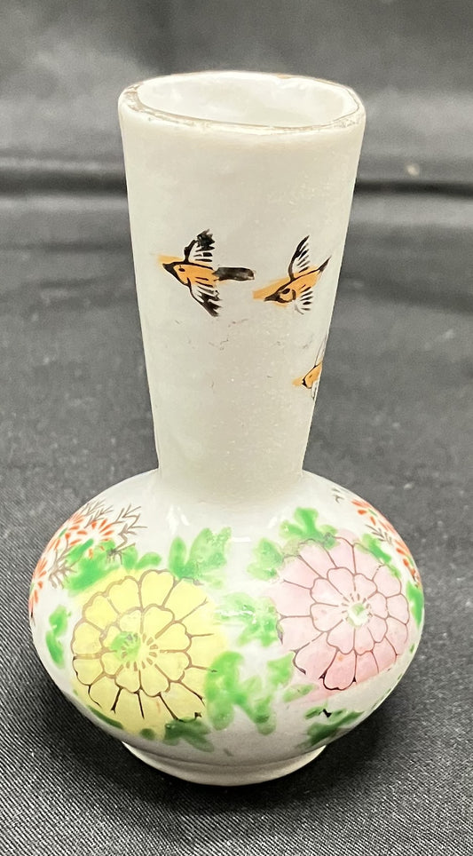 Vintage Mini Floral Bud Vase, Made in Japan