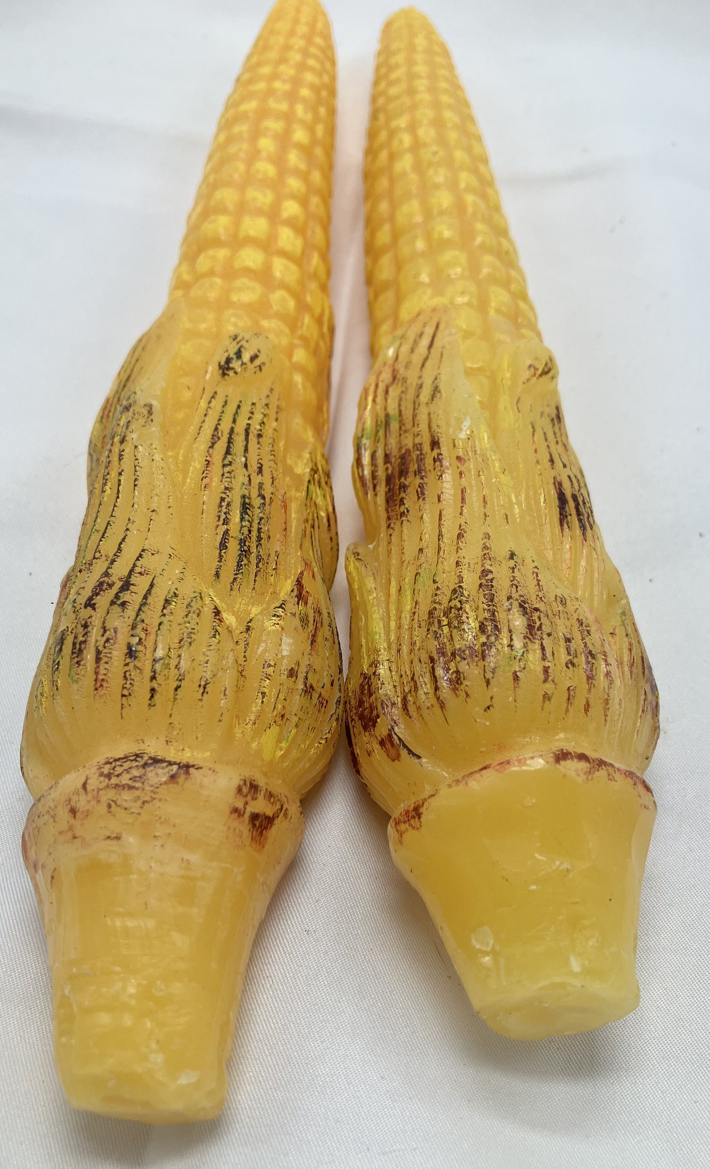 Pair of unique Ear of Corn Candles, Preowned