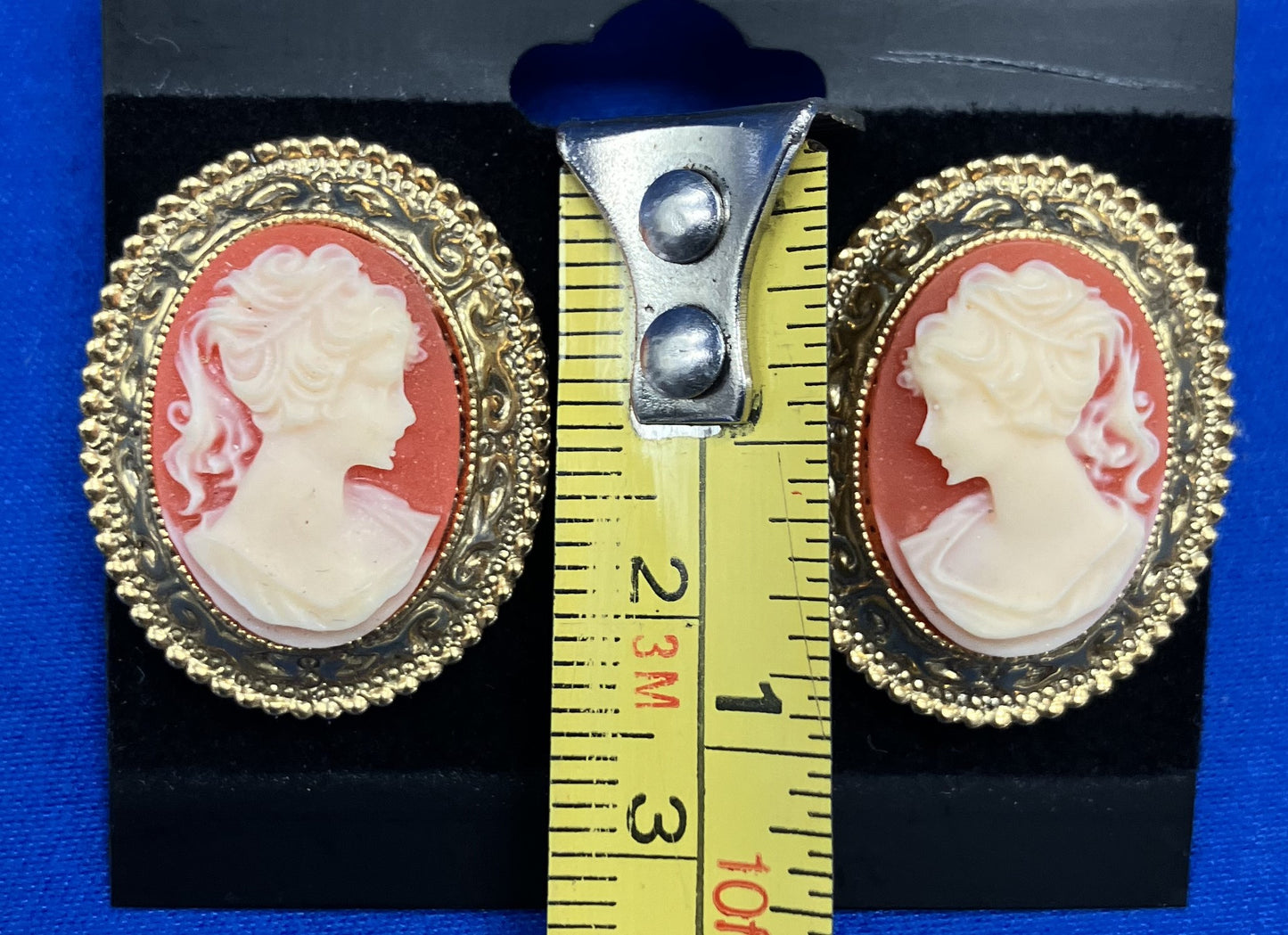 Cameo Earrings, traditional style, remake