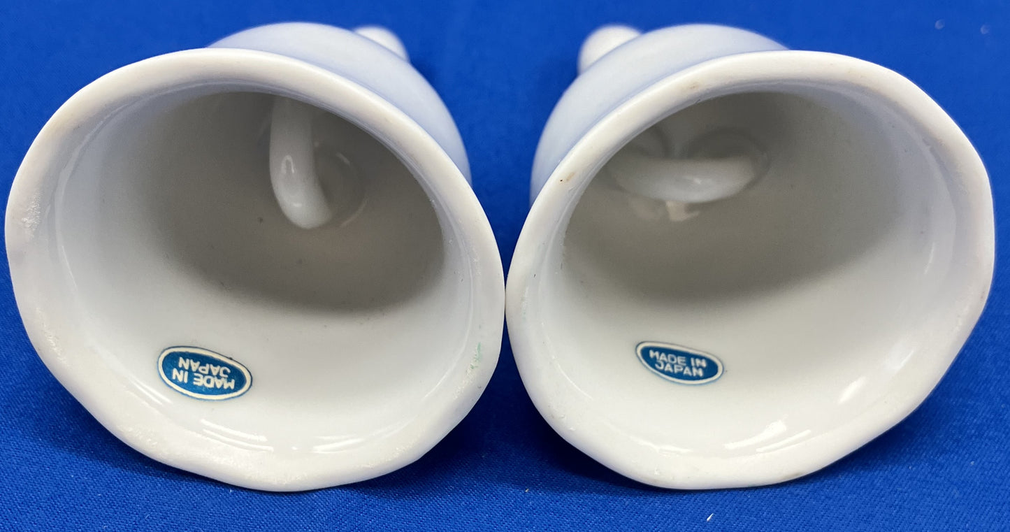 Pair of White Porcelain Bells, No Clappers