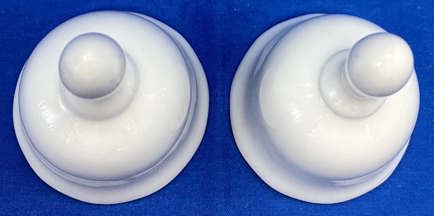 Pair of White Porcelain Bells, No Clappers