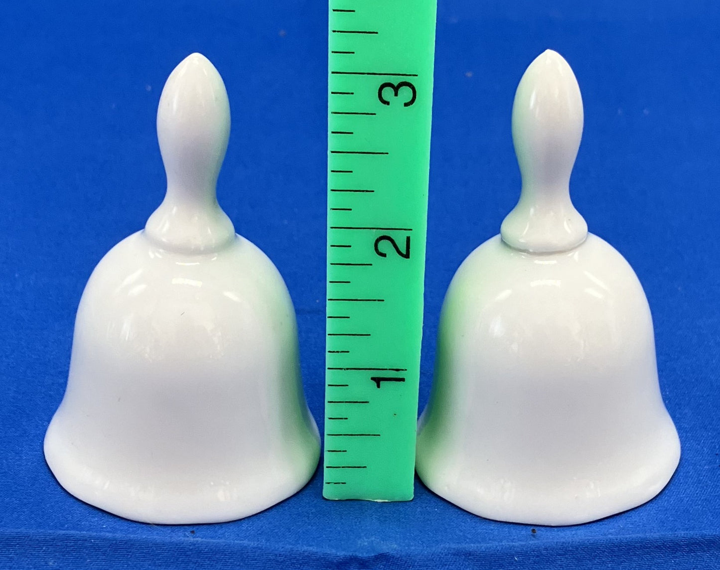 Pair of White Porcelain Bells, No Clappers