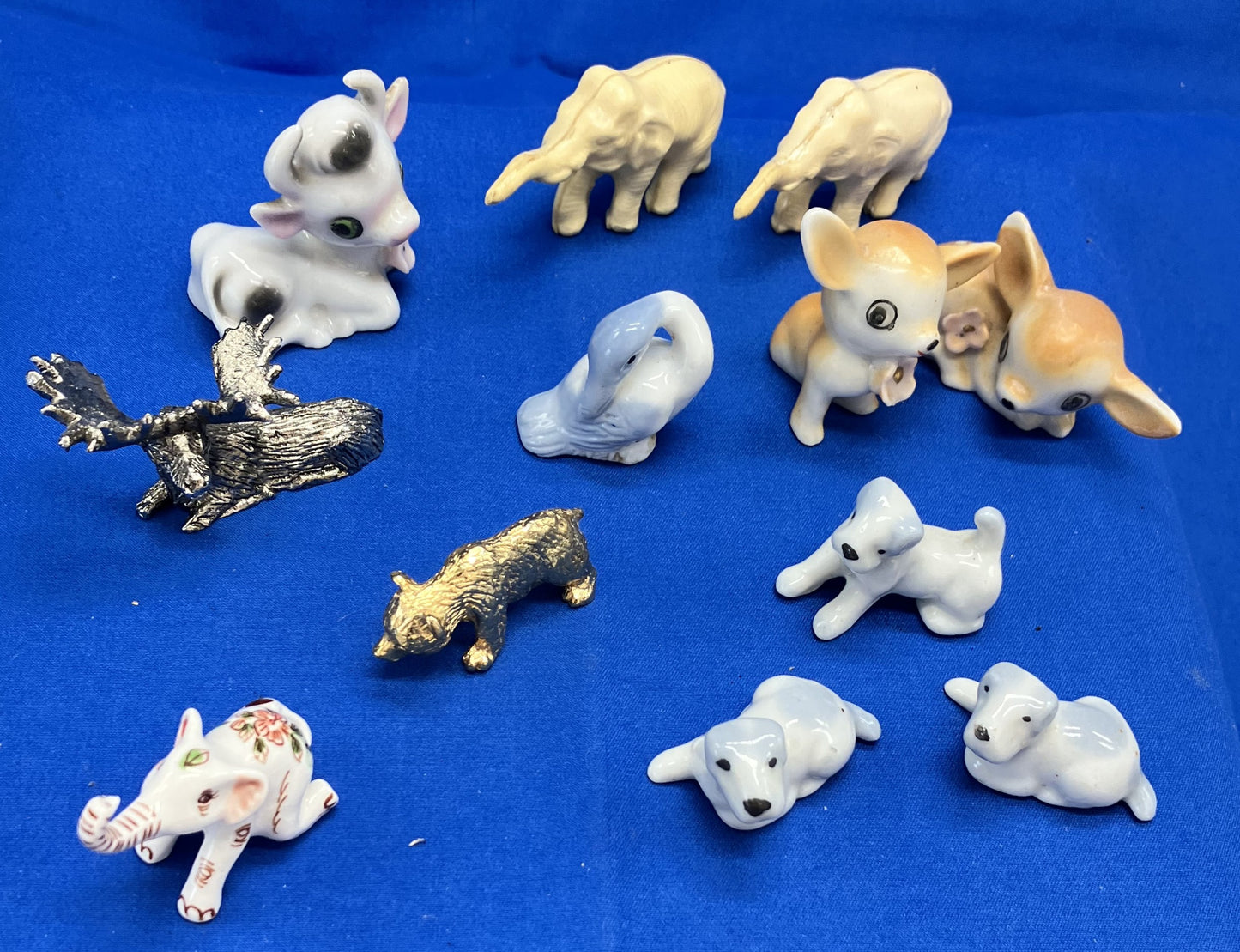 Animal Menagerie, 12 pcs. Porcelain, Metal, Plastic