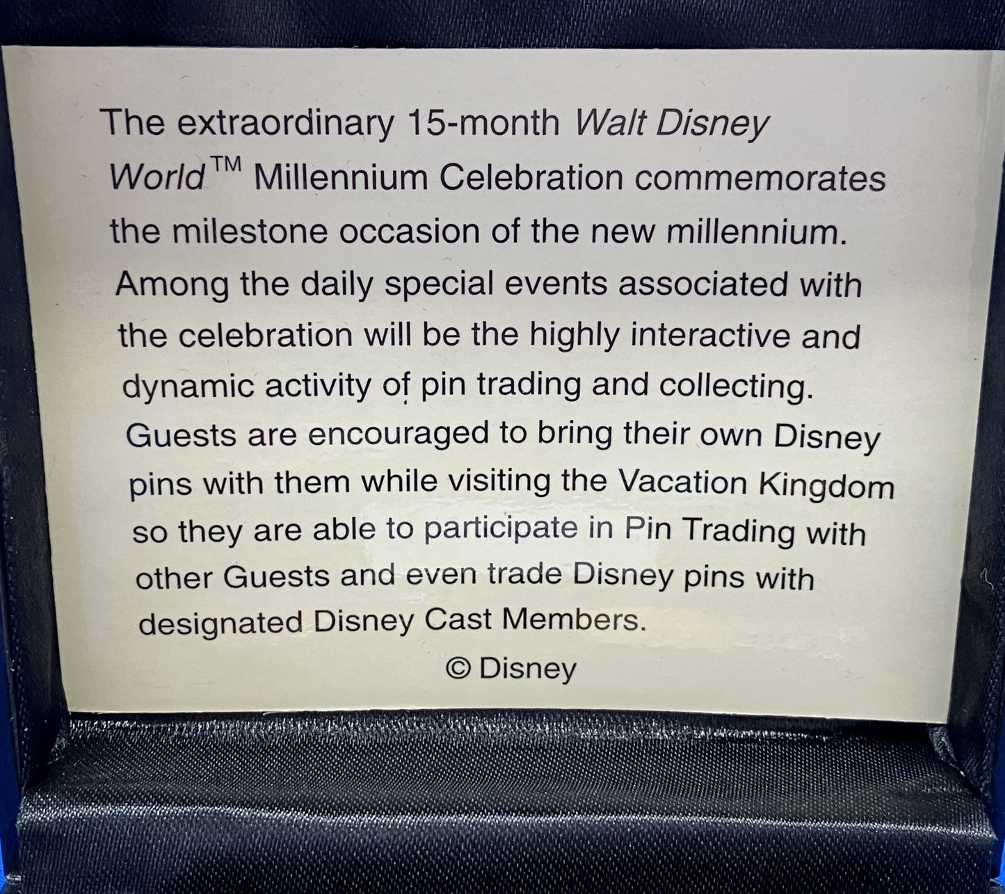 Walt Disney World Millenium Celebration Commemorative Pins