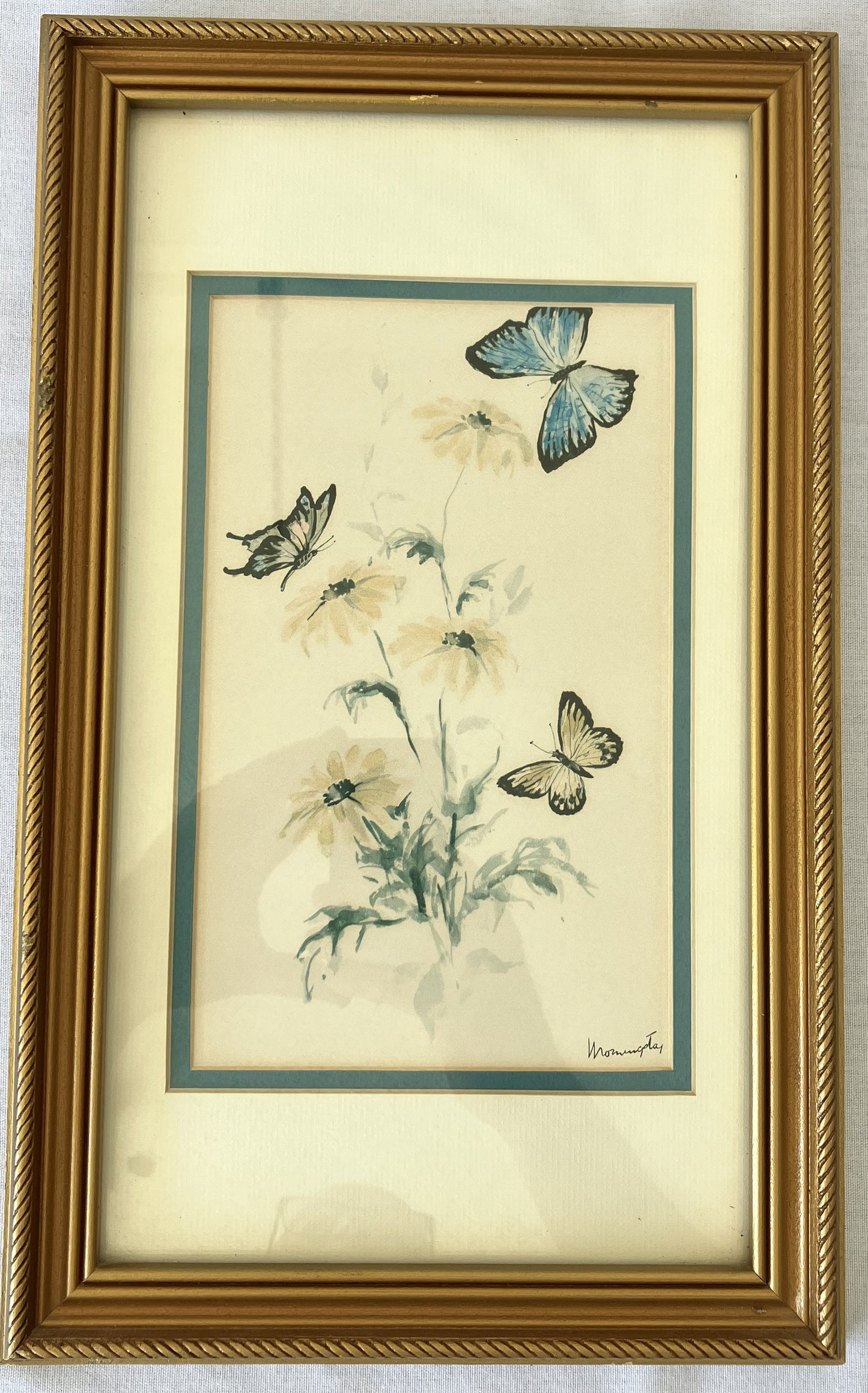 Set of Framed Butterfly Prints by Morningstar