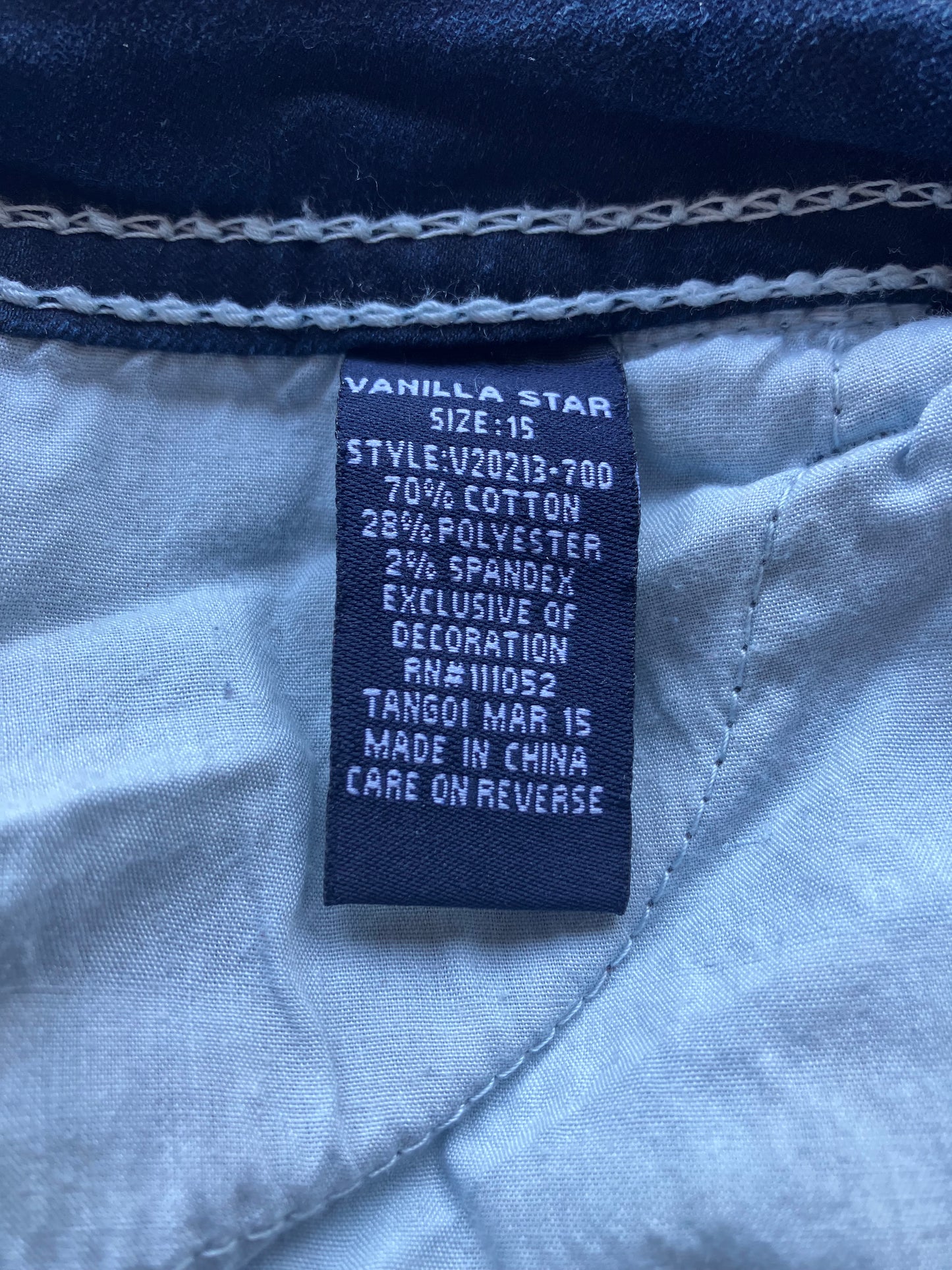 Vanilla Star Jeans size 15