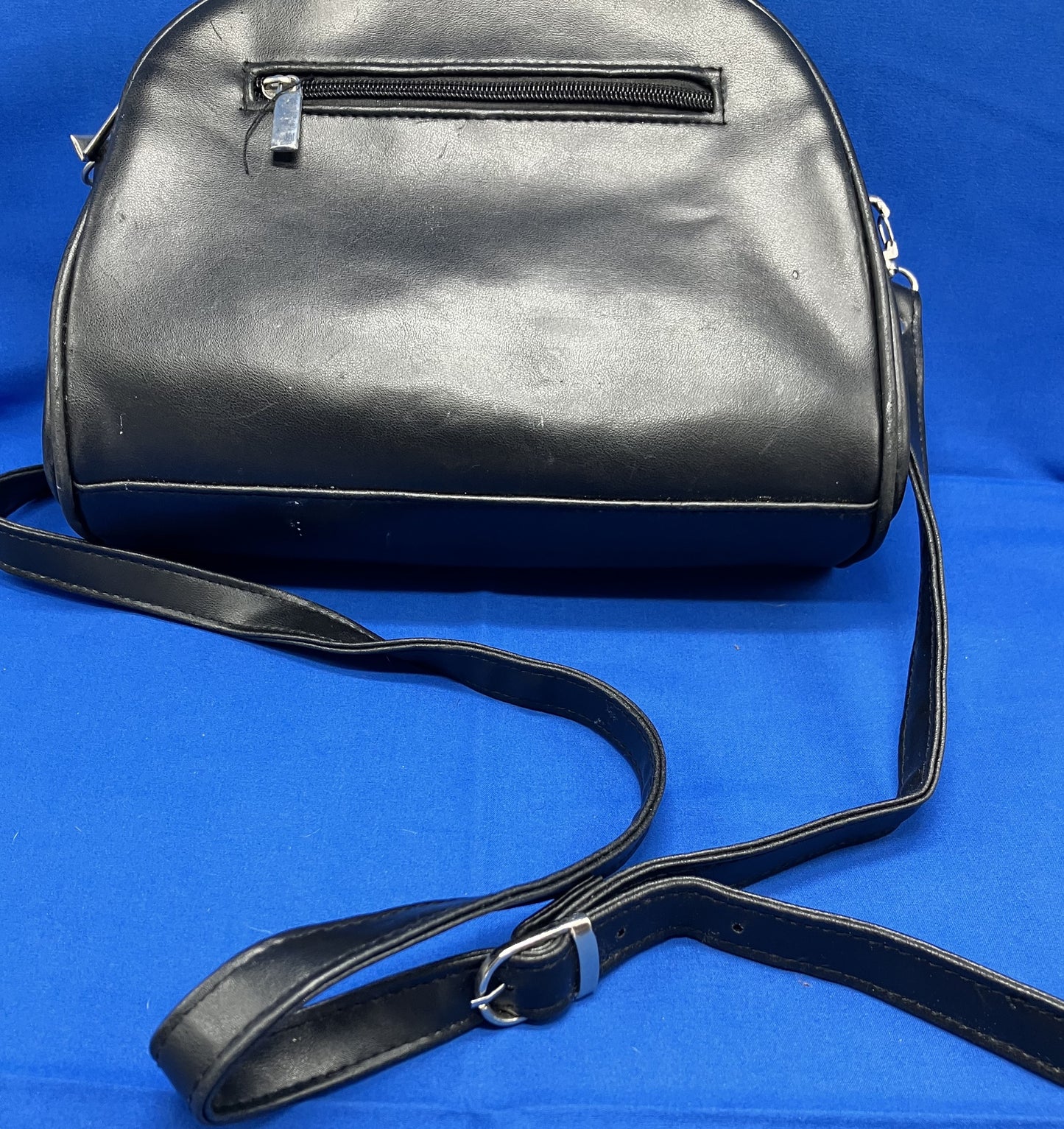 Black Purse Handbag Satchel KMQ Collection Preowned